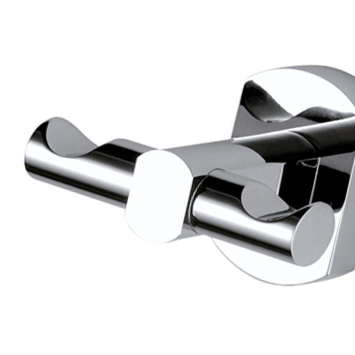 Doppio appendino cromato - serie forma