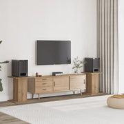 vidaXL Supporti Altoparlanti 2 pz Rovere 30x30x40 cm in Multistrato
