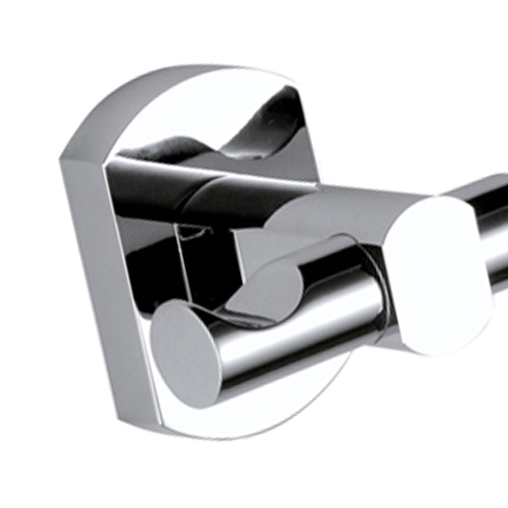 Doppio appendino cromato - serie forma