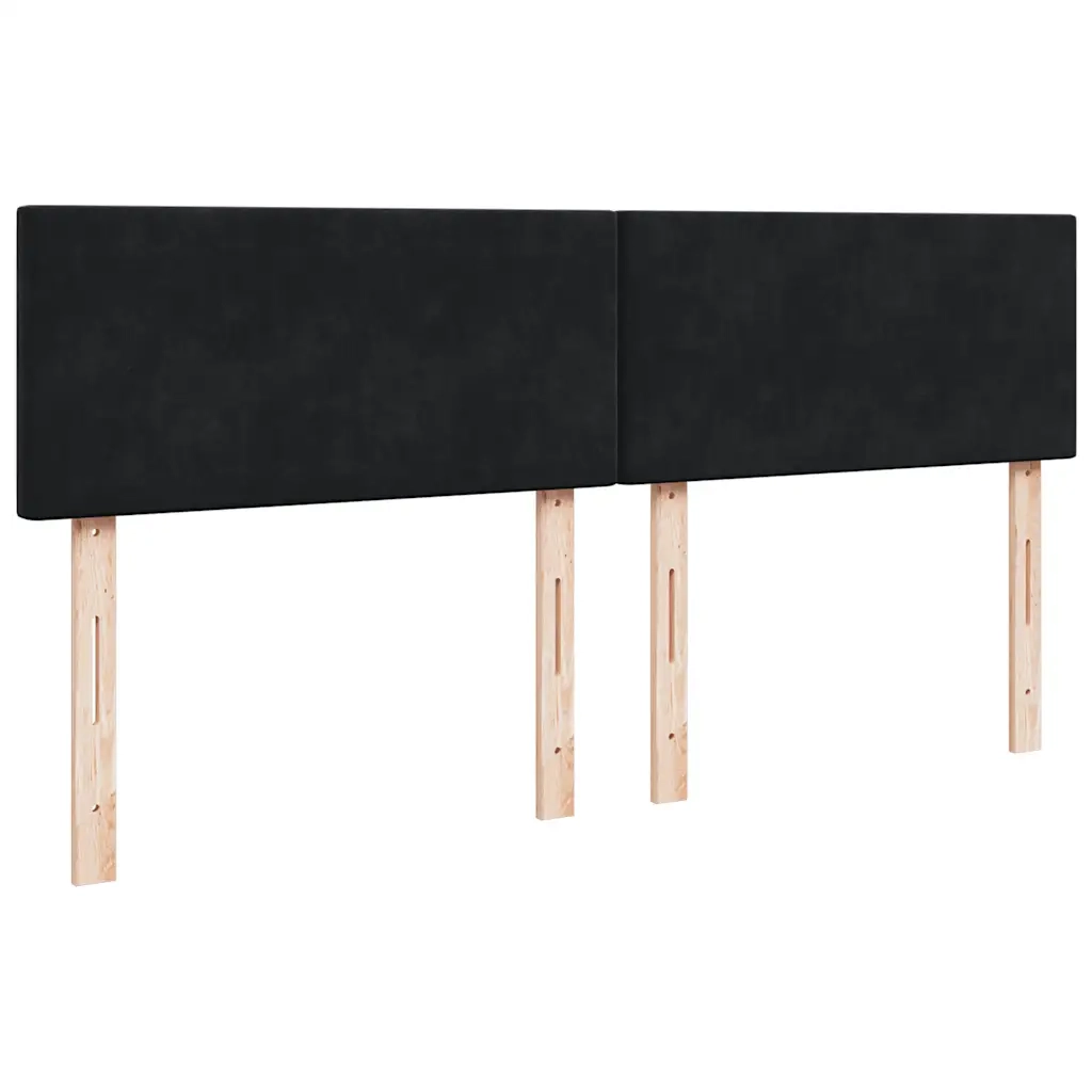 Giroletto a Molle con Materasso Nero 200x200 cm in Velluto 3290126