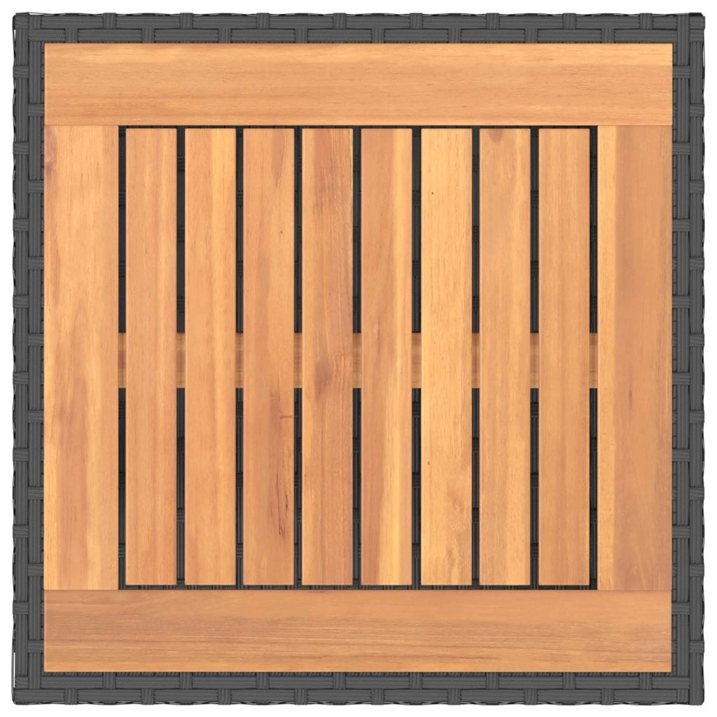 Set di divani 6 pz Nero Rattan sintetico e Acciaio 3447044