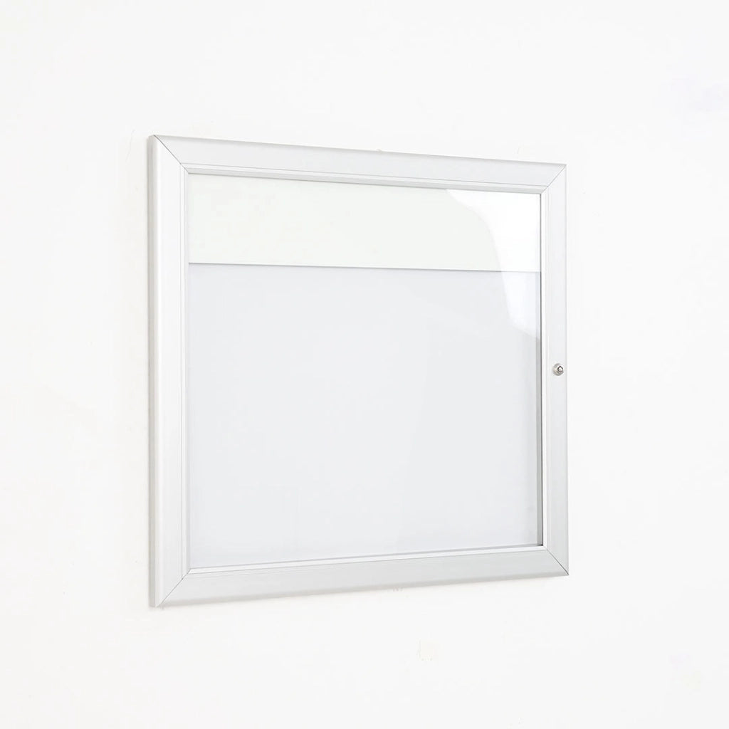 Bacheca con Apertura a Battente 51,5x48,7x2,3 cm in Alluminio Silver