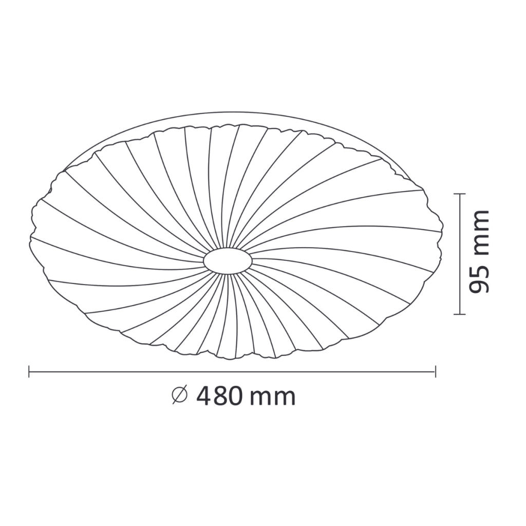 Plafoniera LED Polux Flower 48cm 72W con telecomando