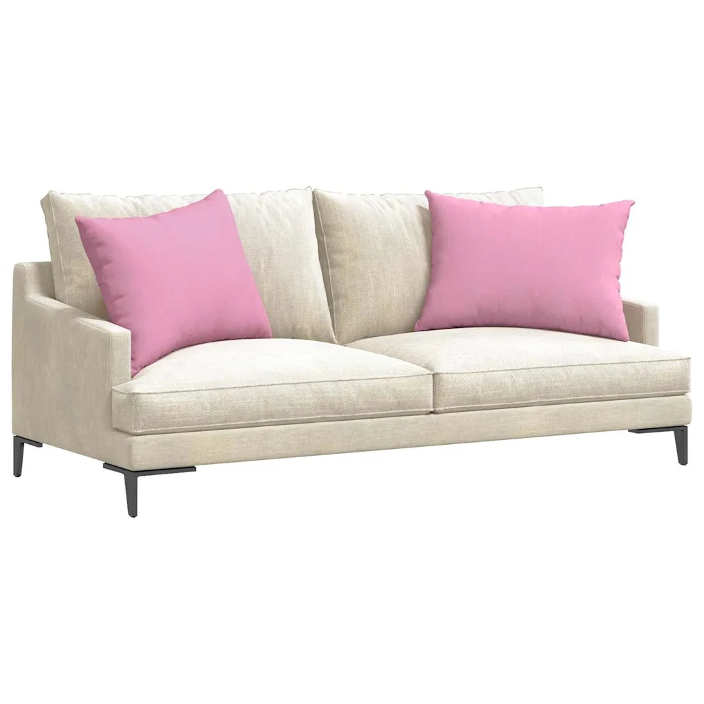 Cuscini da Divano 2 pz | Cuscini per sedie Rosa 70 x 50 cm Tessuto