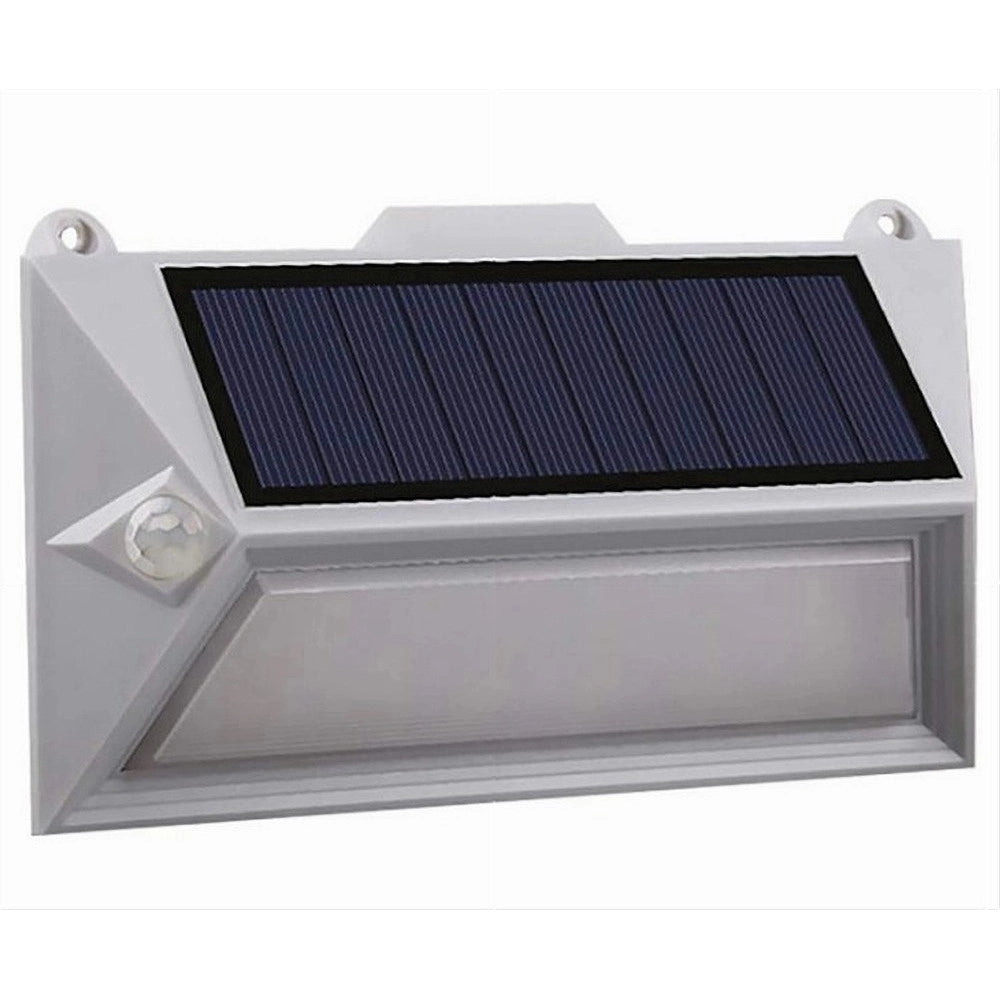 Trade Shop - Applique Led Con Pannello Solare Doppio Sensore Movimento Crepuscolare Yh0408-pir -