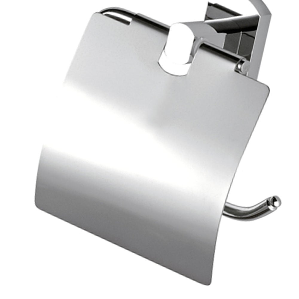 Portarotolo da muro cromato - serie forma