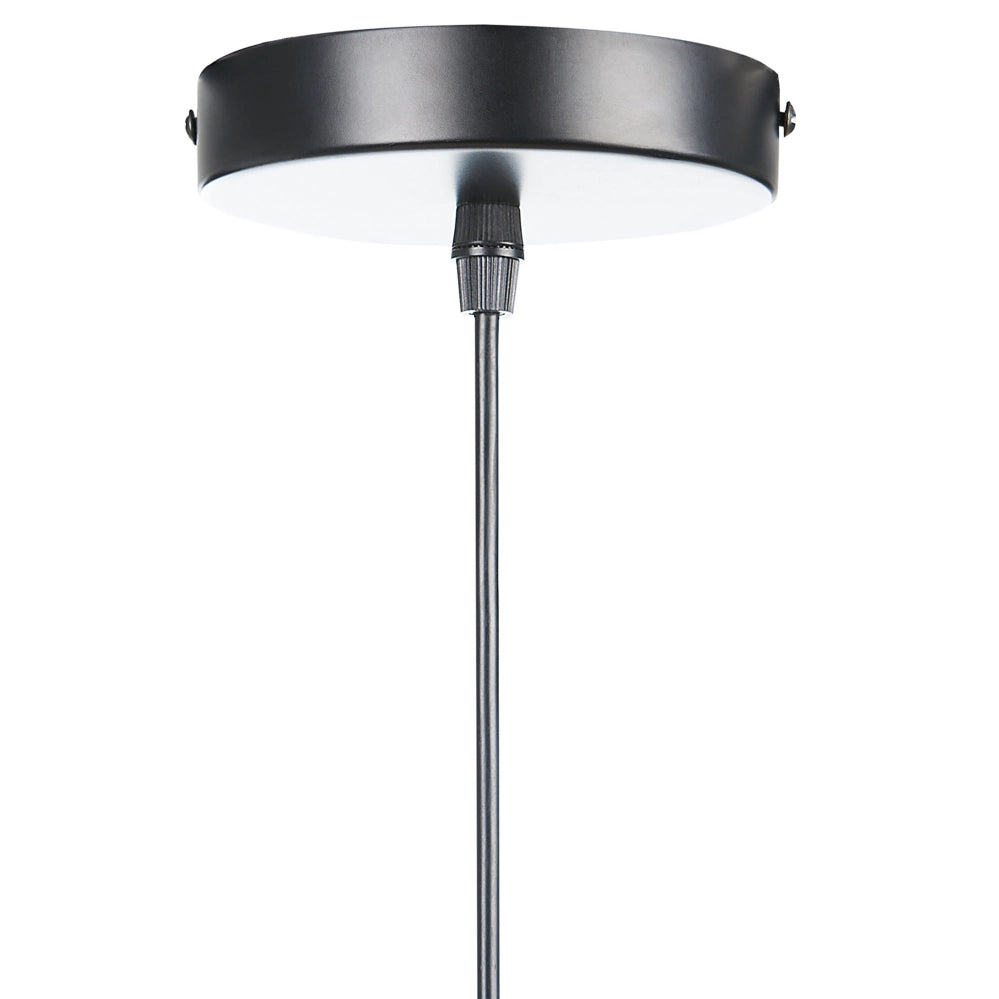 Lampadario a sospensione legno di bambù nero 128 cm lampadario a gabbia boho