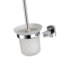 Portascopino da muro in vetro bianco sabbiato - serie forma