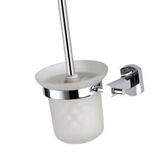 Portascopino da muro in vetro bianco sabbiato - serie forma