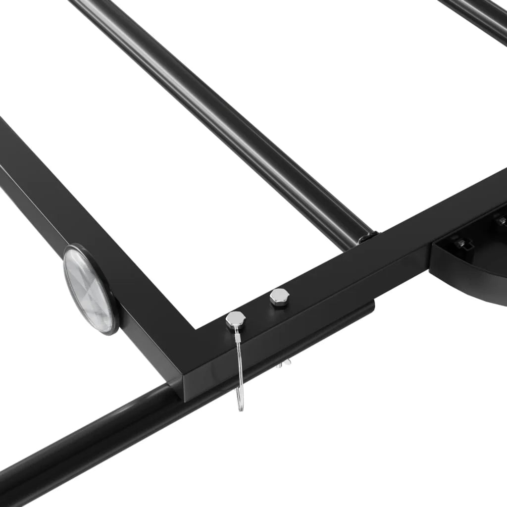 Carrello rimorchio trasporto biciclette 126 x 63 x 34 cm ferro nero 02_0044062