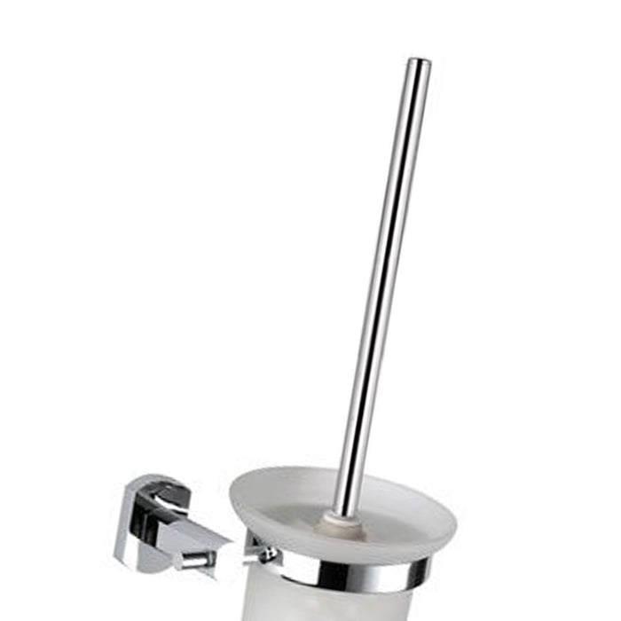 Portascopino da muro in vetro bianco sabbiato - serie forma