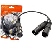 Trade Shop - Cavo Adattatore Audio Da Xlr Femmina A 2 Xlr Maschio Microfono Splitter Kl-9240 -