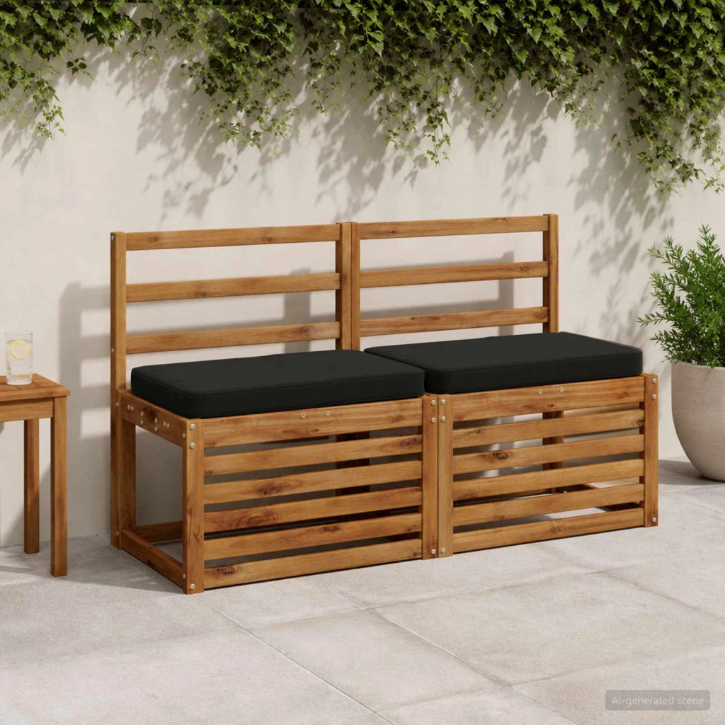 Cuscino per Panchina a 1 Pezzo VUGHT 100% Poliestere Nero 951024