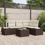 Set Divano da Giardino 5 pcs Marrone polyrattan 3347048