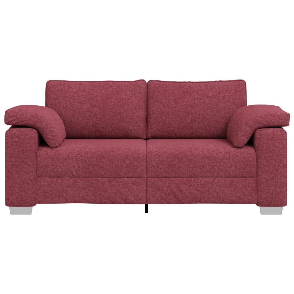Divano Loveseat Rosso Vino 140 cm in Tessuto