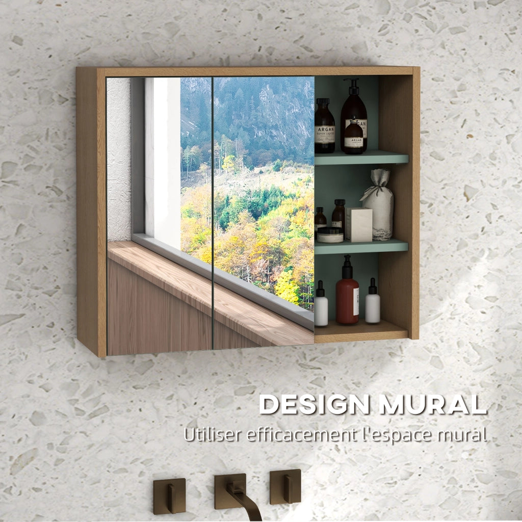 Mobile bagno con ante e cassetti ¨C Zephmum ¨C Verde, legno, 60x30x30