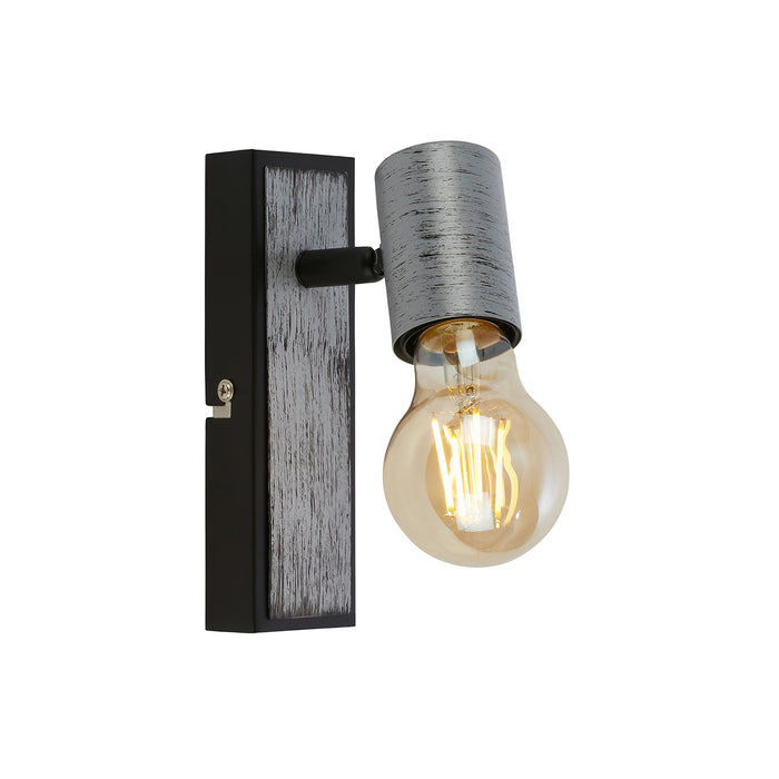 Spot Nordico Kiko Metallo Argento Argento Antico 1 Luce E27