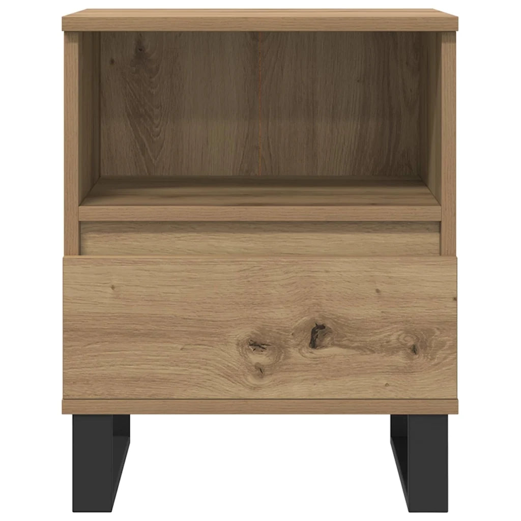 Comodino Rovere Artigianale 40x35x50 cm in Legno Multistrato 857378