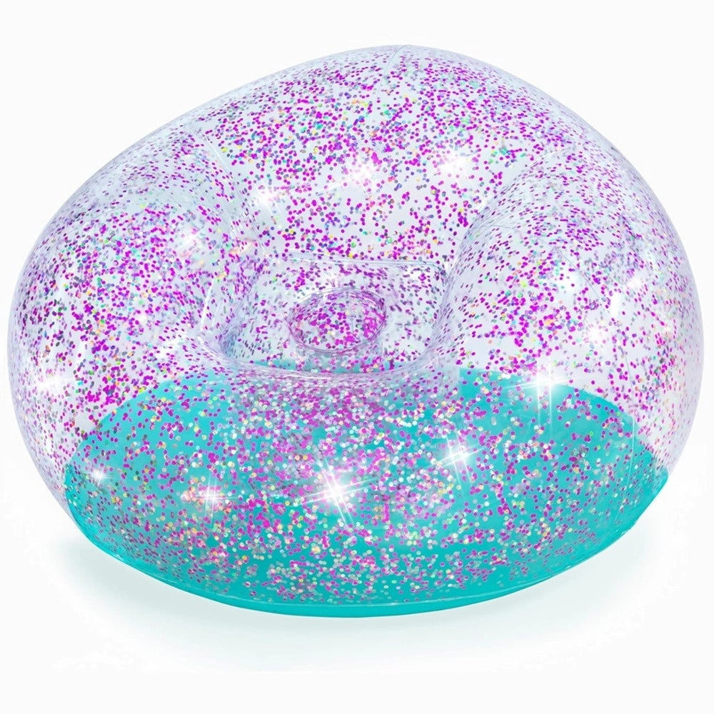 Trade Shop - Poltrona Pouf Gonfiabile Glitter Dream Per Bambini +6 Anni 114 X 112 X 66 Cm 75115 -