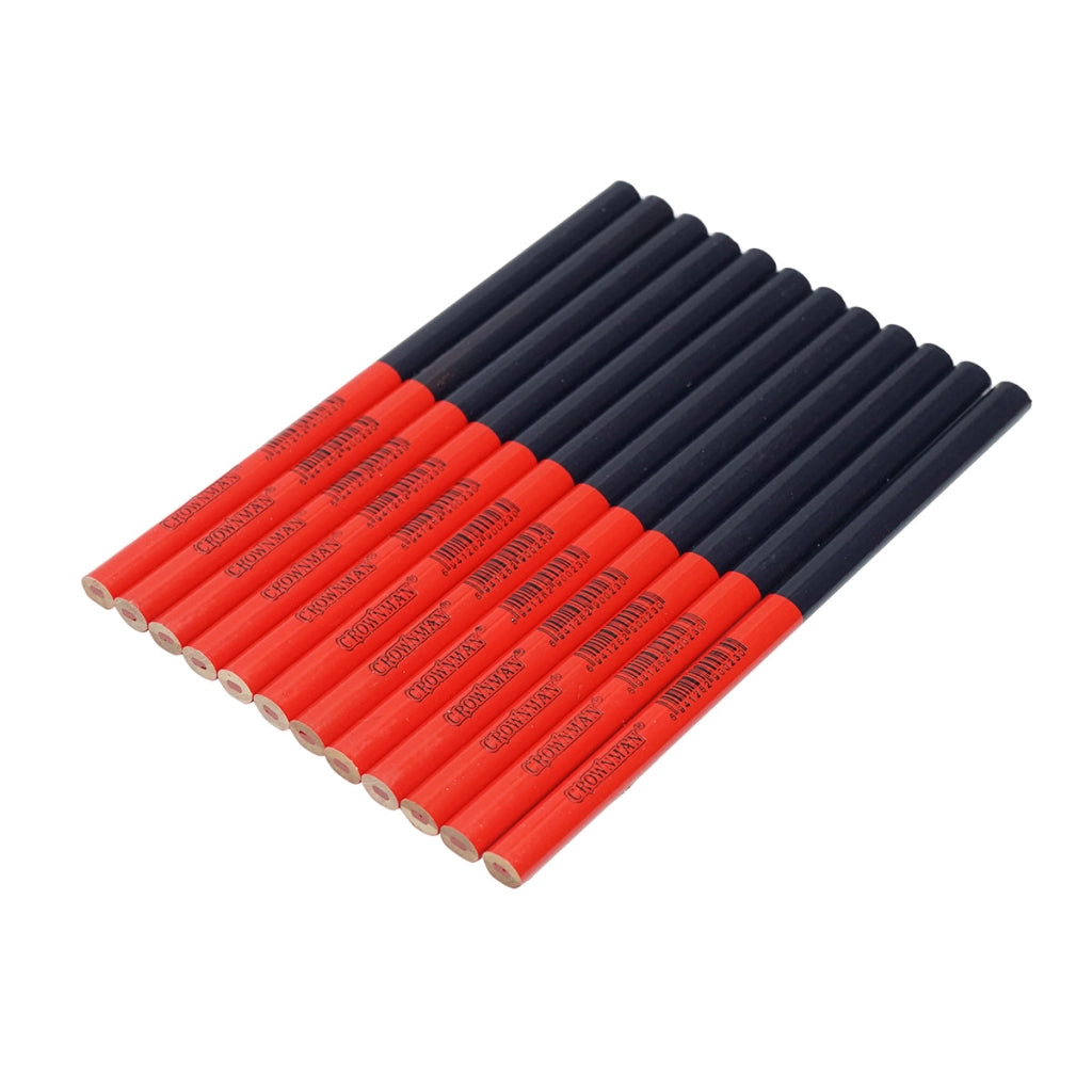 Set di 12 matite ovali per falegnameria e edilizia, 178x4,2x2 mm, marca Crownman.