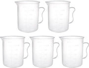 Set di misuratori 250ml - Plastica - Resistenti al calore - Set di 5 pezzi - Misuratori trasparenti