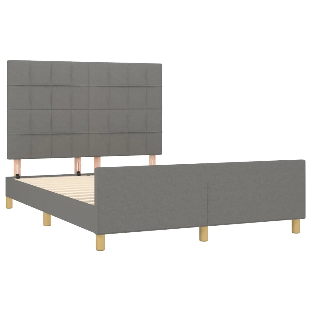 Giroletto senza Materasso Grigio Scuro 140x200 cm Tessuto 3125058
