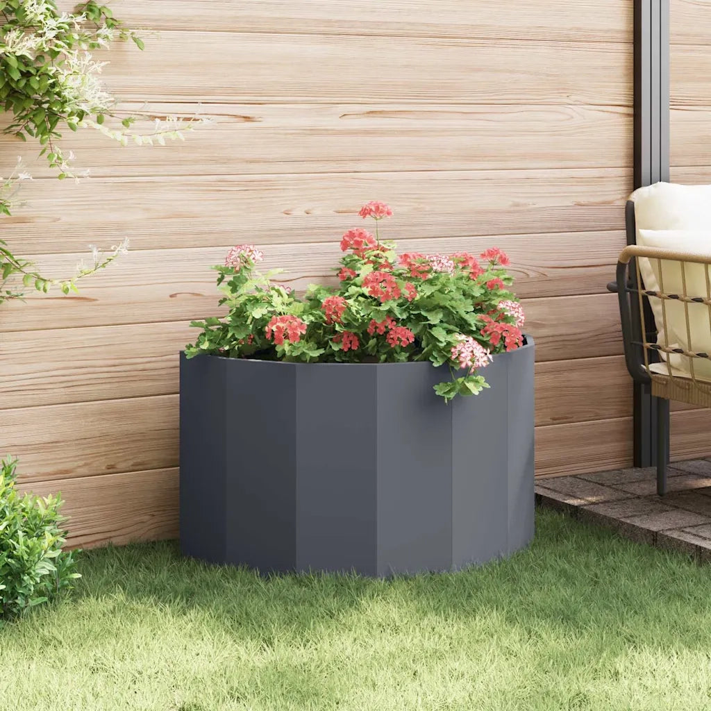 Fioriera Antracite 90 x 45 x 50 cm Acciaio