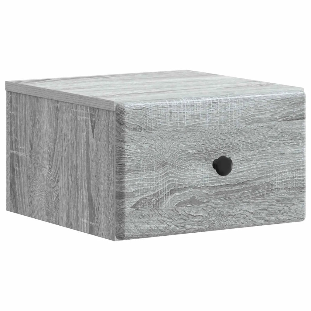 Mobiletto da notte a muro Grigio Sonoma 34,5 x 33 x 20 cm 899117