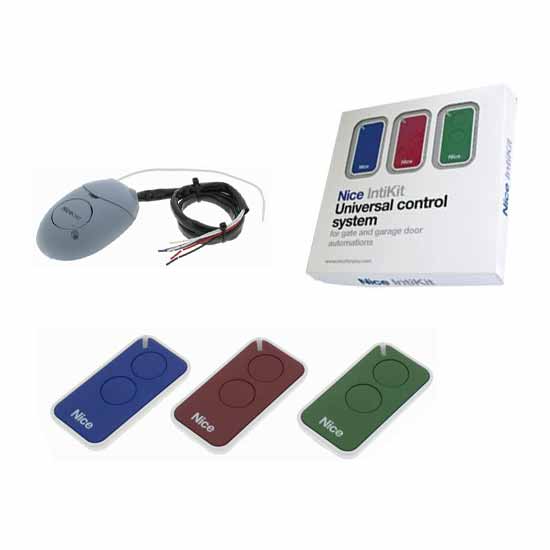 INTIKIT NICE AUTOMAZIONE CANCELLO 3 TRASMETTITORI 2 CANALI RICEVITORE UNIVERSALE