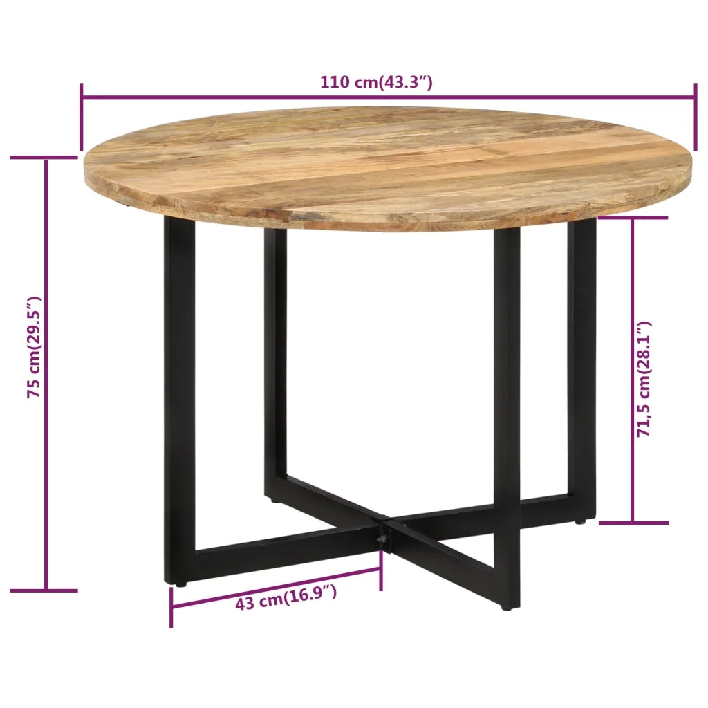 Tavolo da Pranzo 110x75 cm in Legno Massello di Mango  cod mxl 20050