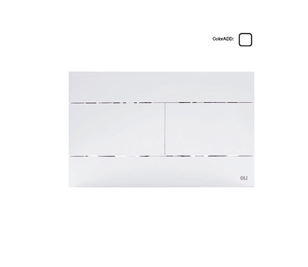 Placca di Comando OLI Slim Dual Doppio Scarico in Abs Bianco