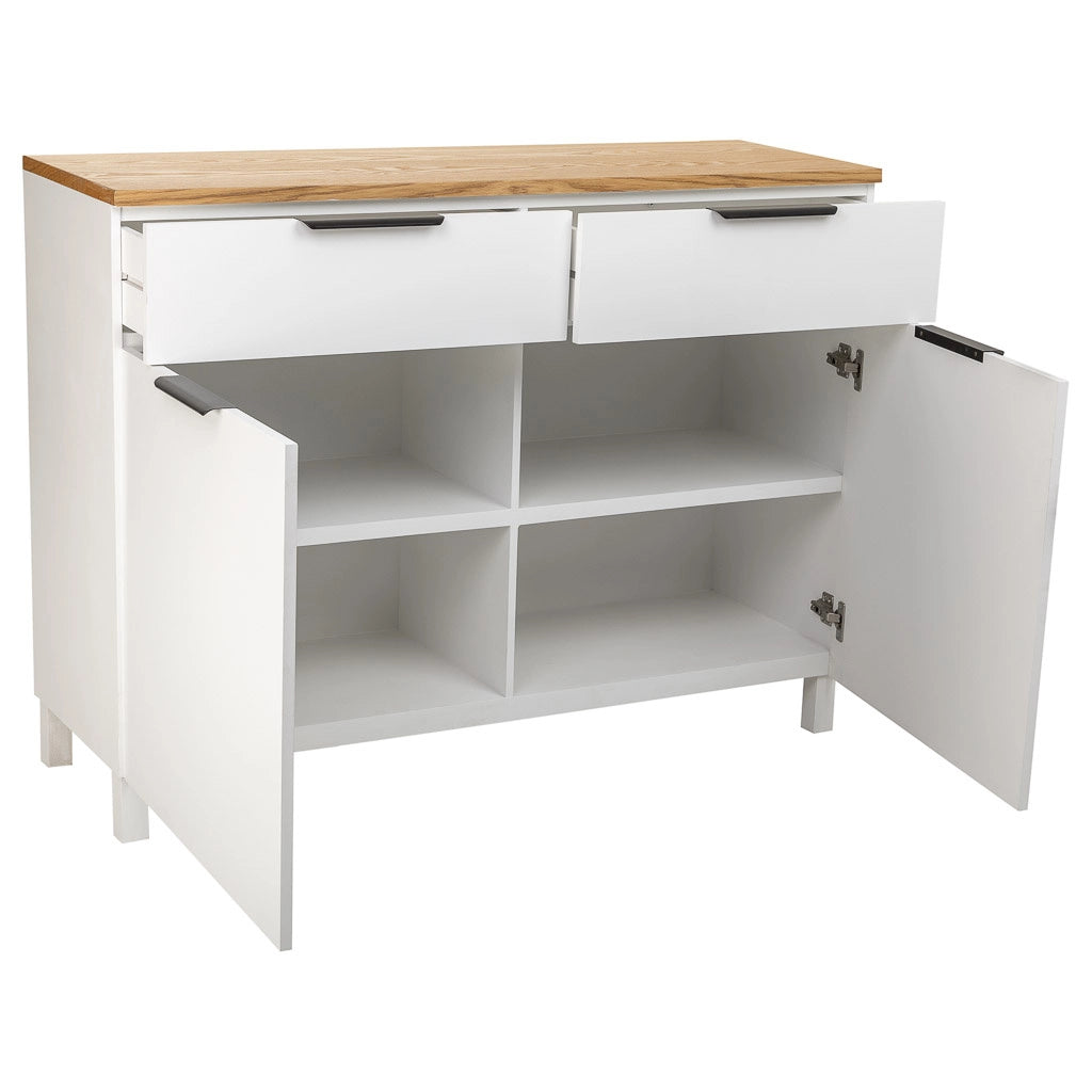 Credenza in legno con 2 cassetti e 2 ante 120x40x76h cm