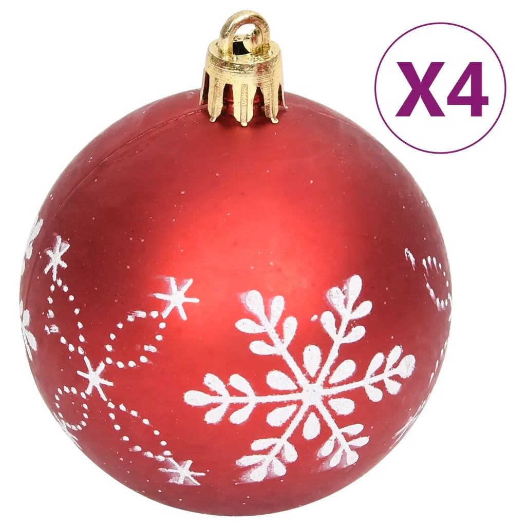 Set Addobbi di Natale 108 pz Rosso e Bianco 330092