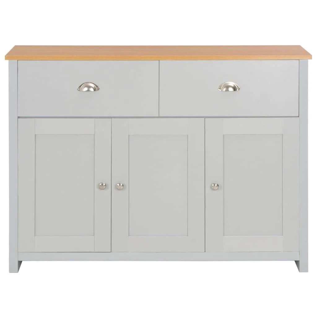 Credenza grigia mobiletto consolle mobile contenitore 112 cm 4402264