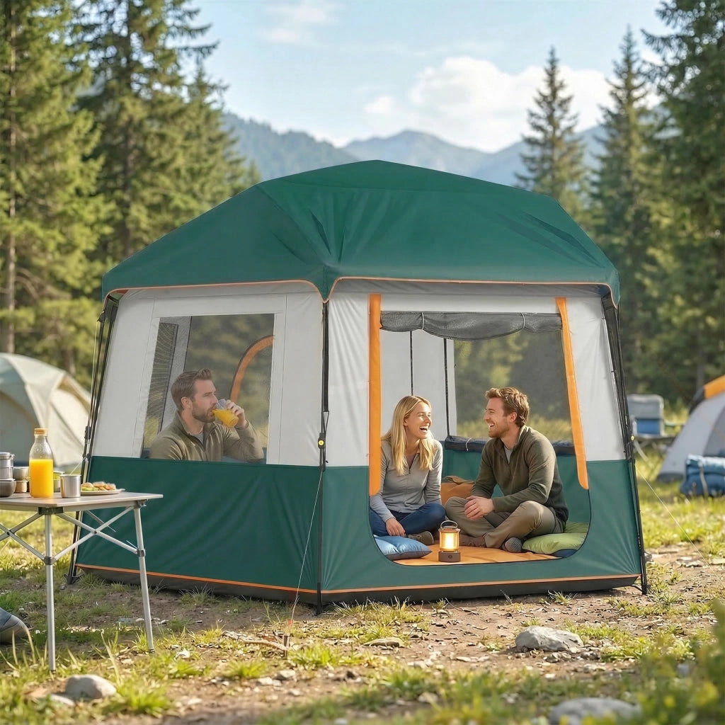 Tenda da campeggio per 4-6 persone ¨C zephmum ¨C Verde 3000mm impermeabile