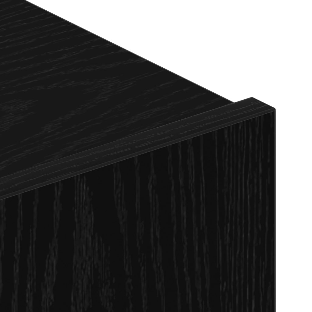 Set di mobili TV 3 pezzi  in legno ingegnerizzato di rovere nero