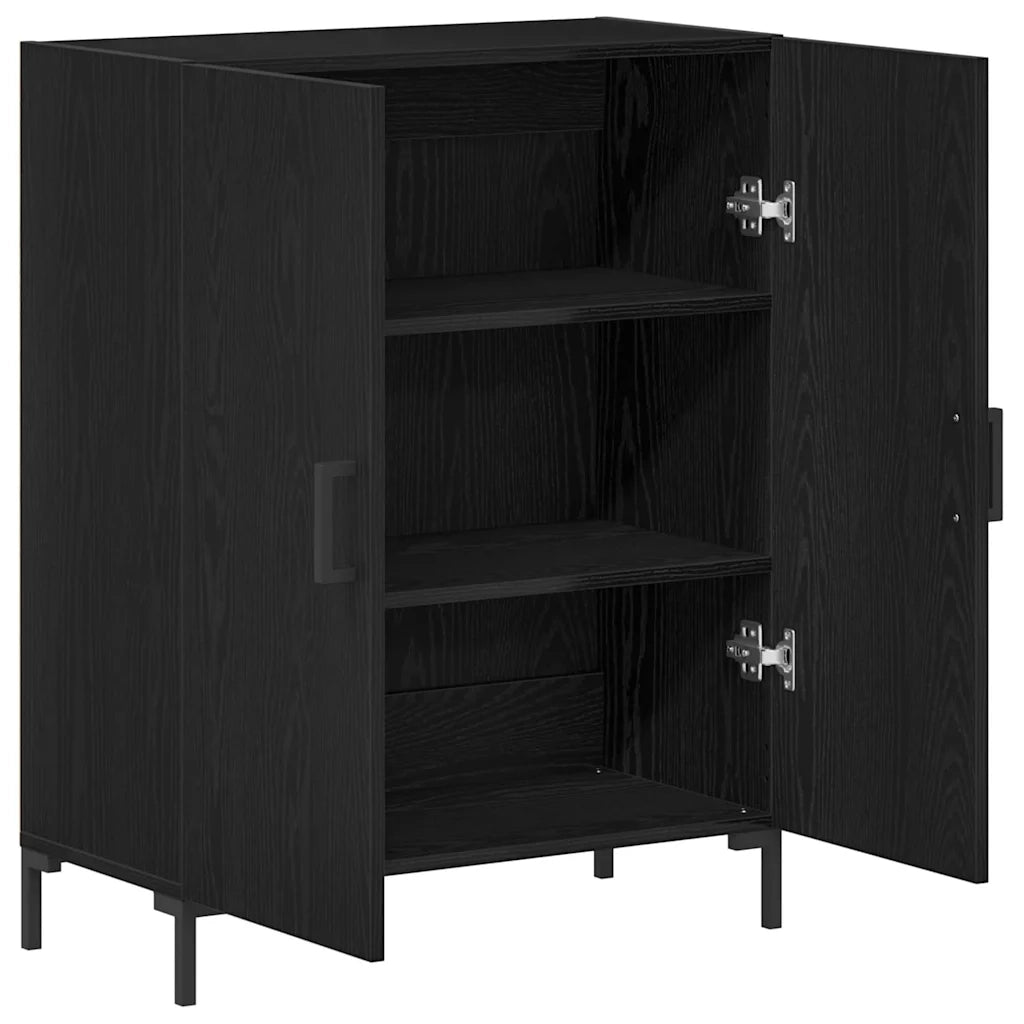 Credenza Rovere Nero 69,5 x 34 x 90 cm Legno ingegnerizzato 862874