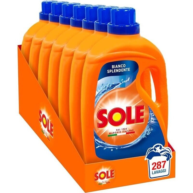 SOLE SET 7 PZ DETERSIVO LAVATRICE 3 IN 1 BIANCO SPLENDENTE 287 LAVAGGI 1.845 LT L'UNO