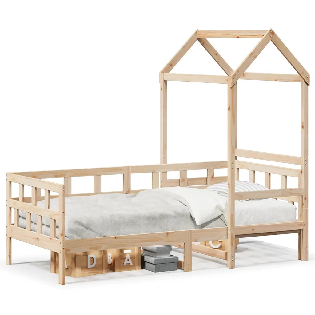 Dormeuse con Tetto 80x200 cm in Legno Massello di Pino