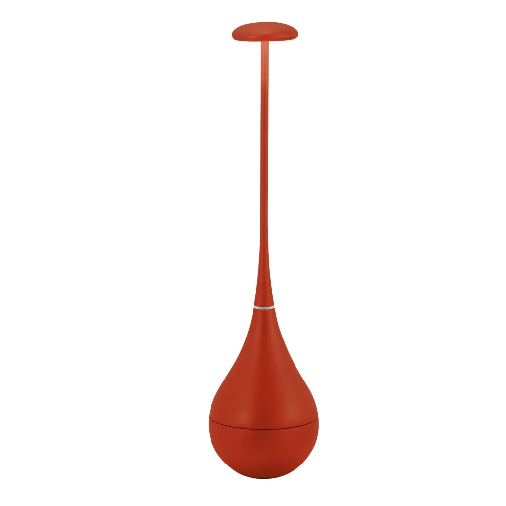 Zafferano Dondolina - Lampada da Tavolo Led Ricaricabile IP65, Senza Fili, Dimmer Touch - Design Italiano Colore Rosso