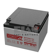 BATTERIA ELAN BIGBAT AL PIOMBO 12V 26Ah LONG LIFE 01224 CONFEZIONE 2 PEZZI