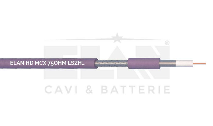 MATASSA CAVO ELAN COASSIALE HD MICROCOAX (MCX) 75 OHM GUAINA LSZH 081491 100MT