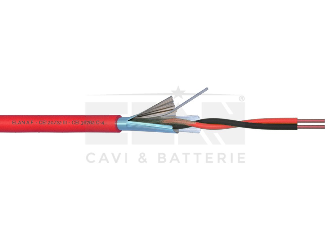 MATASSA CAVO ELAN ANTINCENDIO TW + SCHERMO 2X8/10 PVC RIGIDO 032801R 100MT