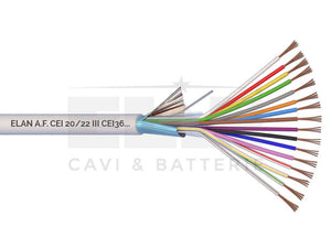 MATASSA CAVO ELAN ALLARME SCHERMATO 16X0,22 GUAINA IN PVC 020161 100MT BOBINA