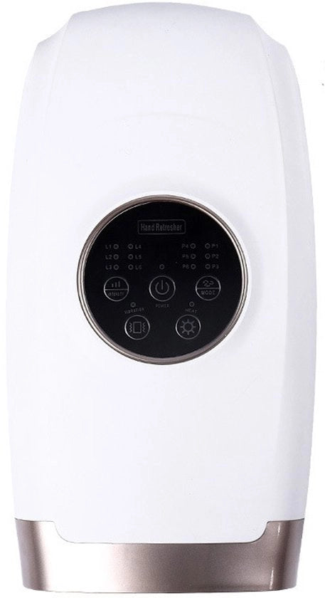 Apparecchio portatile per massaggi a schermo touch con funzioni di riscaldamento e pressione, dispositivo di massaggi vibranti a onde radio, regalo ideale per uomo e donna.