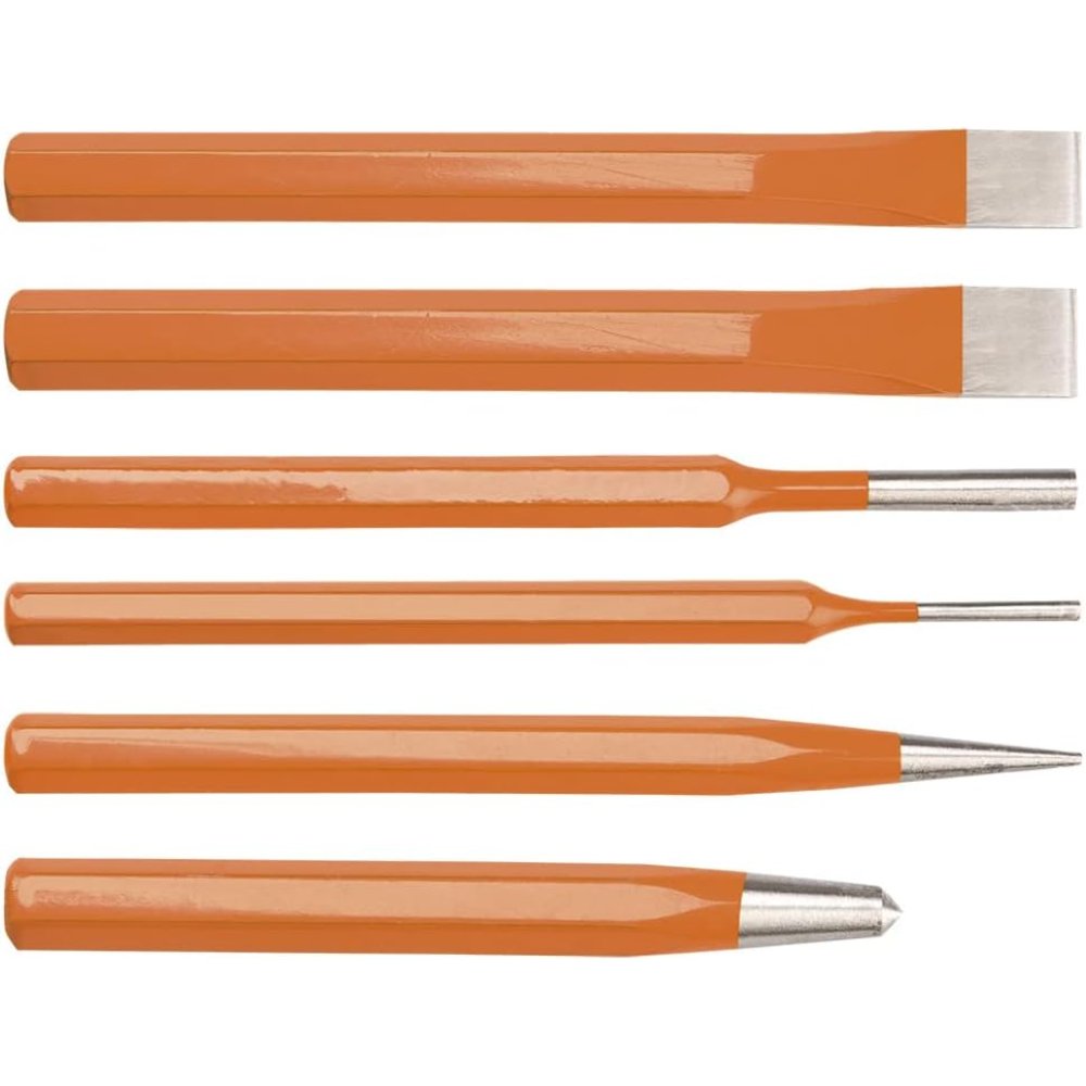 Topex 33-061 assortimento di pun unzoni a punta scalpelli e punzo