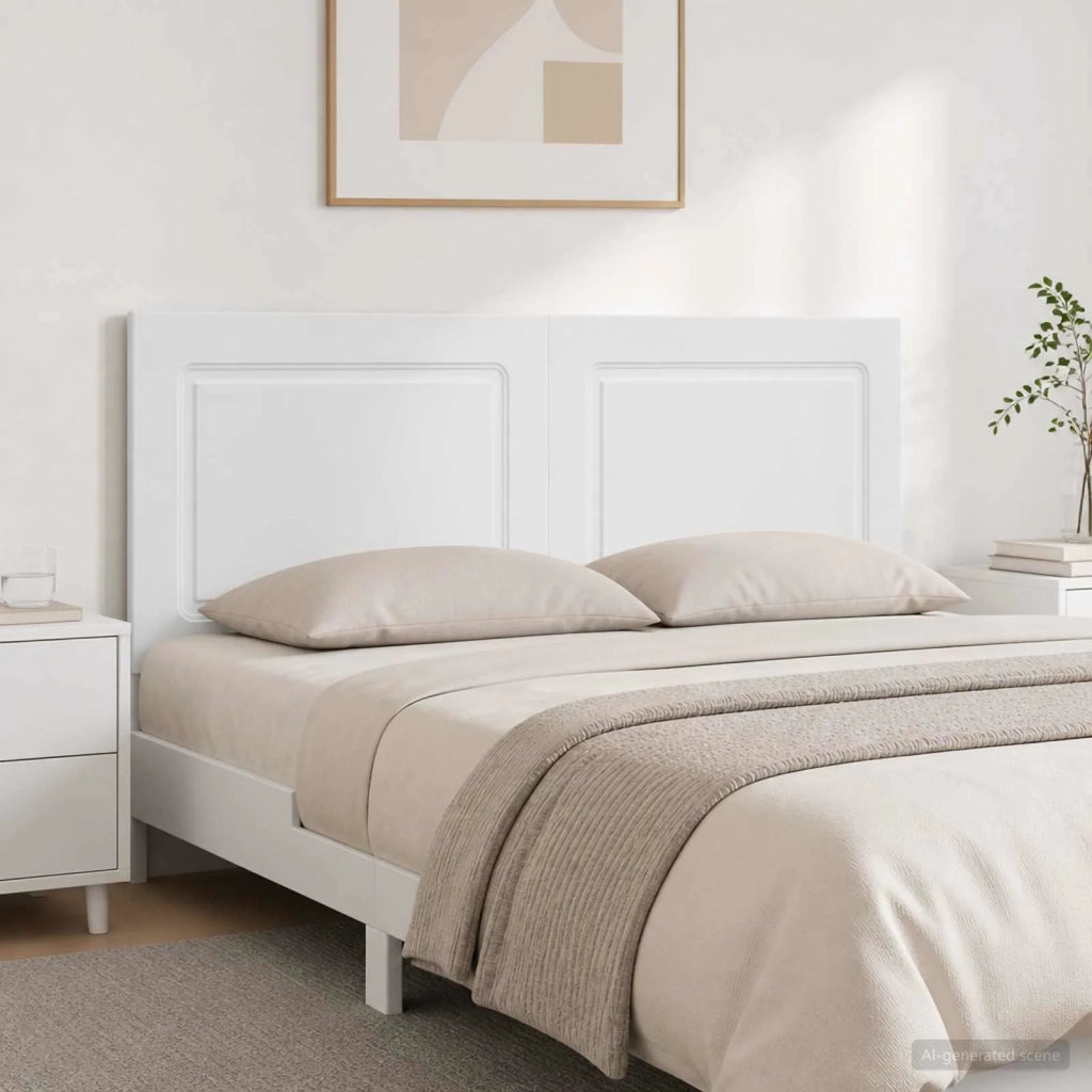 Testiera da Muro UTRECHT Bianco Legno ingegnerizzato 897835