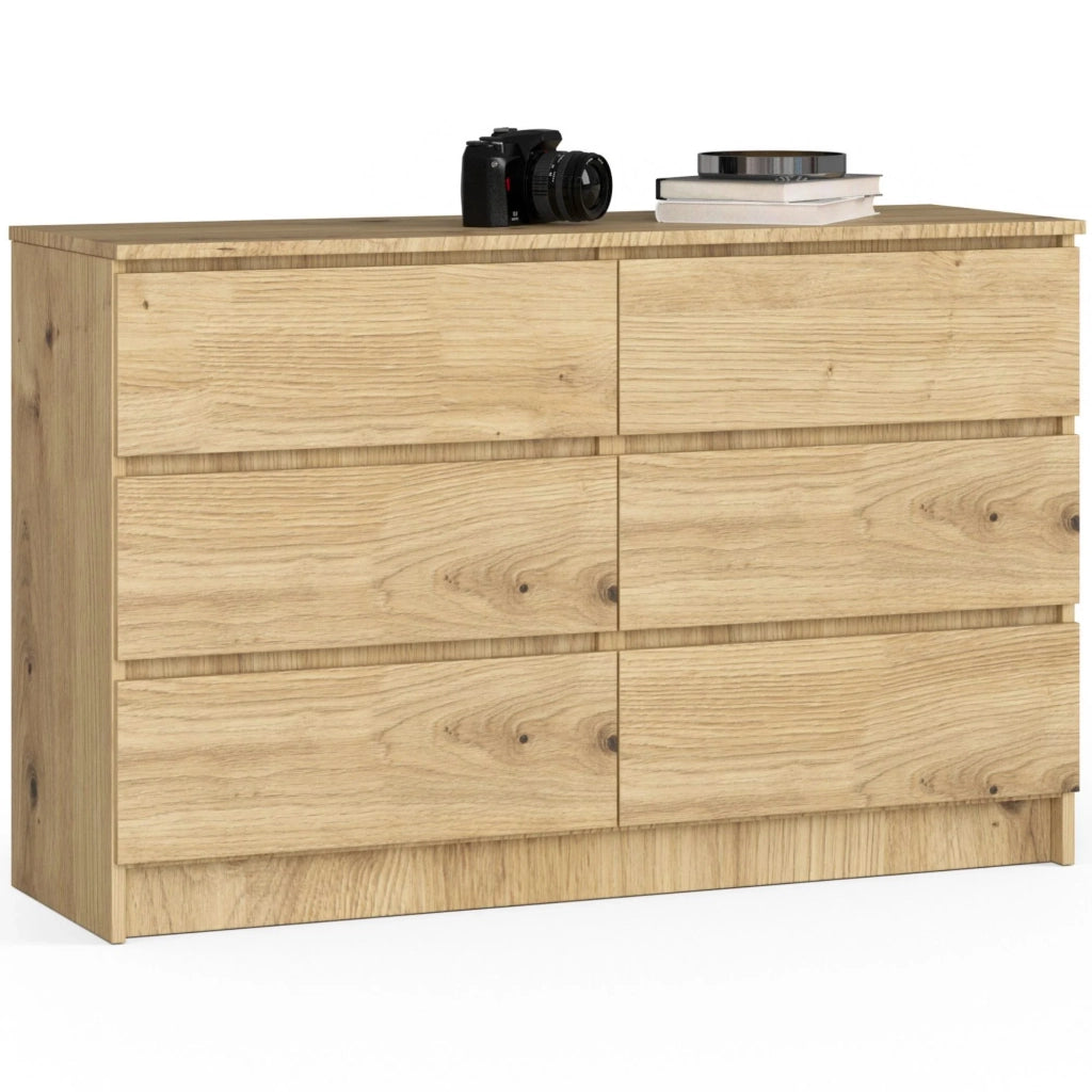 Cassettiera AKORD K120 Quercia Artisan 120 cm 6 cassetti 120x40x77 cm
