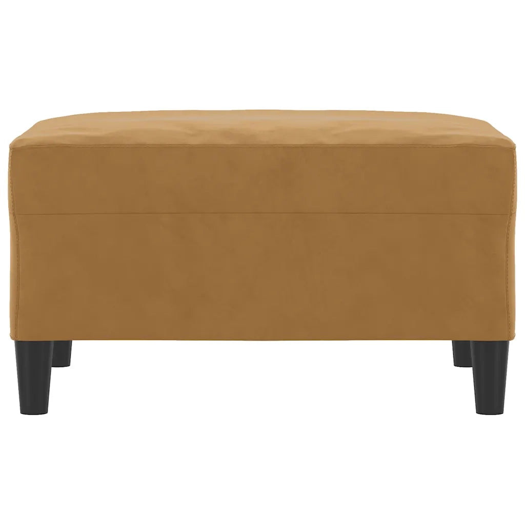 Poggiapiedi Marrone 70x55x41 cm in Velluto