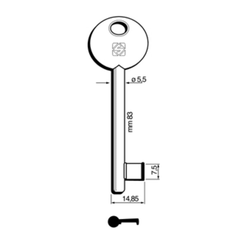 CHIAVI SILCA PATENT BON-P/PARI 6P2S BZ- 5,0 pz